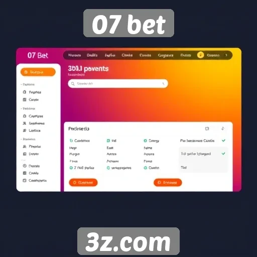 Interface do usuário do 07 bet é intuitiva e funcional